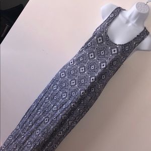 Navy & white maxi dress